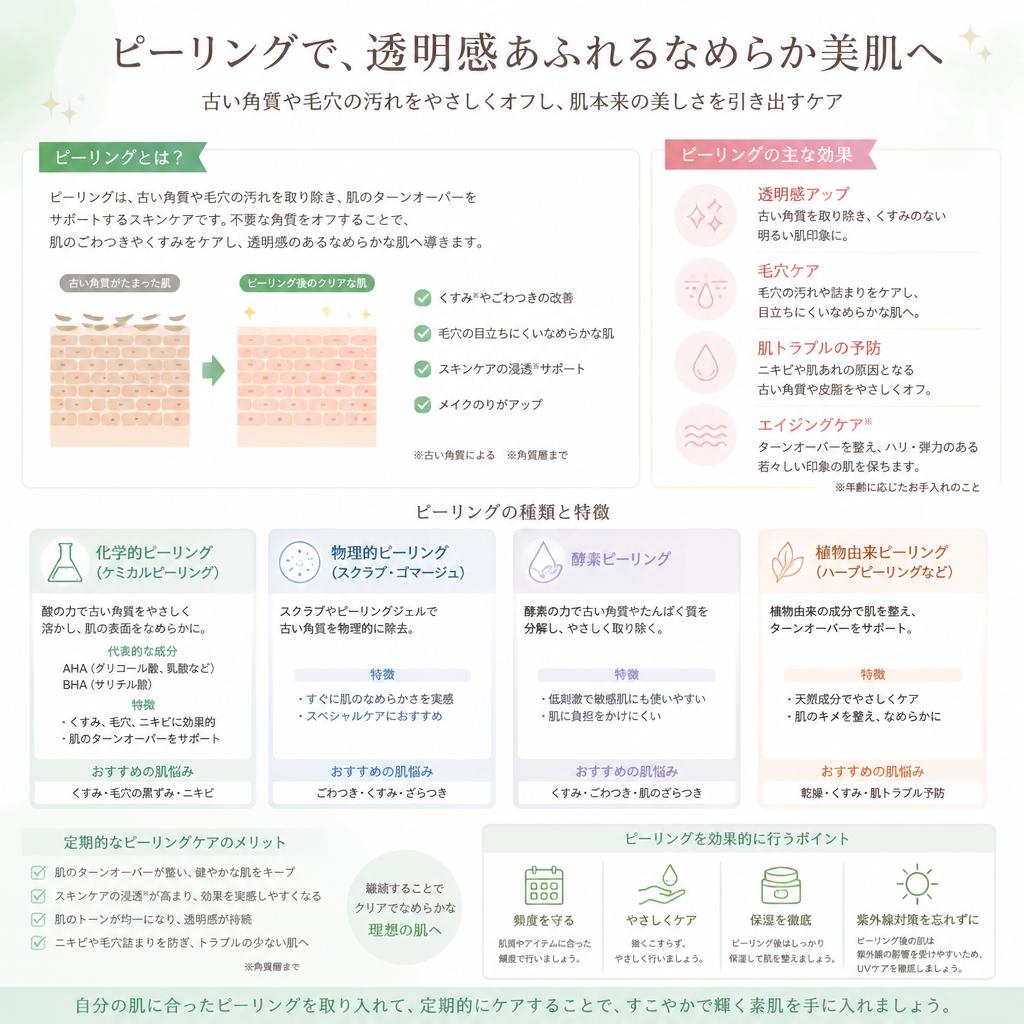 4. ピーリングでクリアな美肌を
