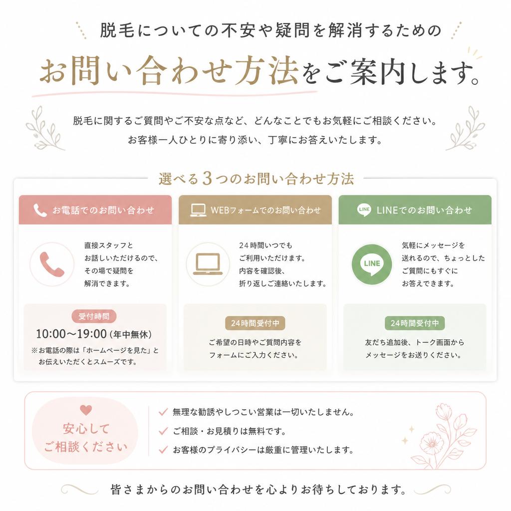 お気軽にお問い合わせを！