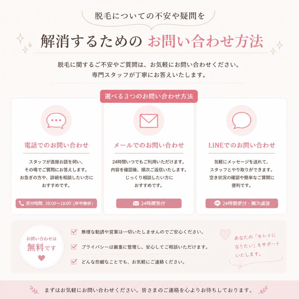 お気軽にお問い合わせを！